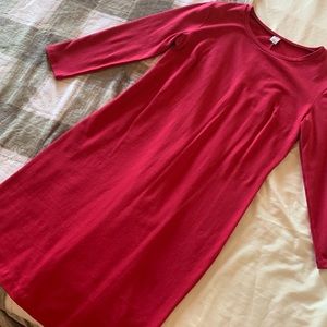 Red long sleeve dress